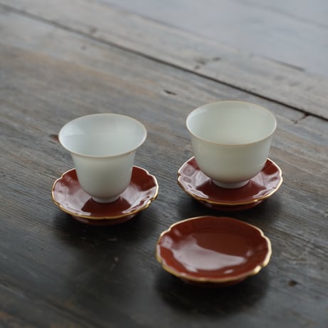 朱釉茶托 PB162