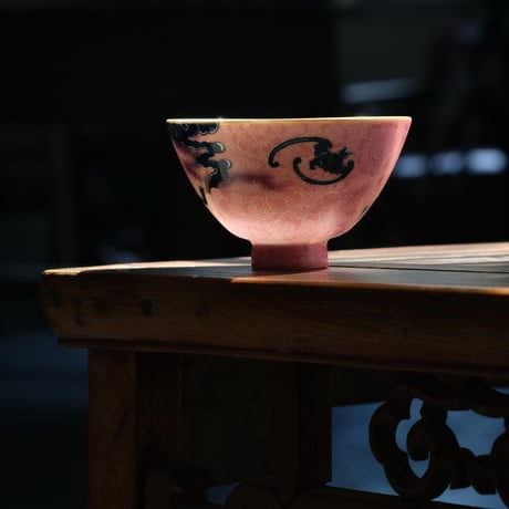 過墙紋扒花茶杯 祥雲蝙蝠 PC071