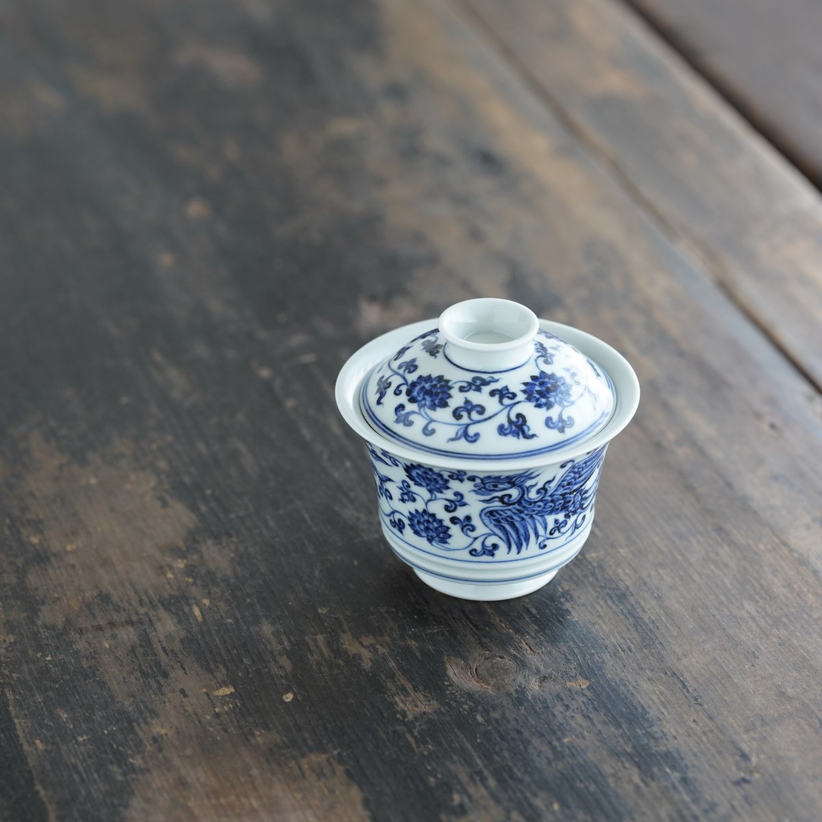 青花双鳳紋蓋碗 PF214 | Looking For 物色