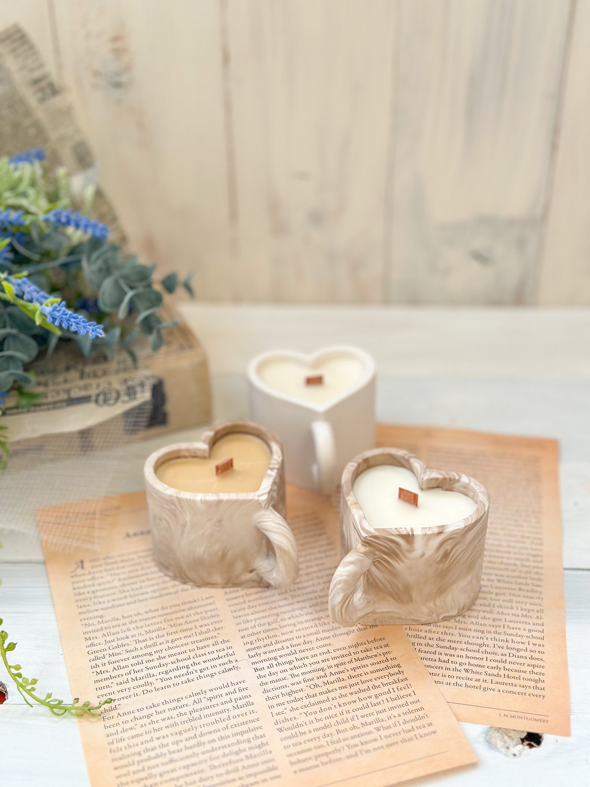 選べる香り】ハートカップアロマソイキャンドル＊セピア | paume*paume