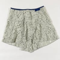 レースプルオンスカート　リボンモチーフ付き　ペールグリーン<30505>