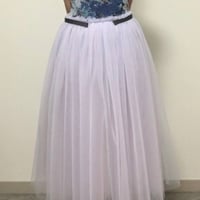 ミルフィーユチュールスカート　パープル