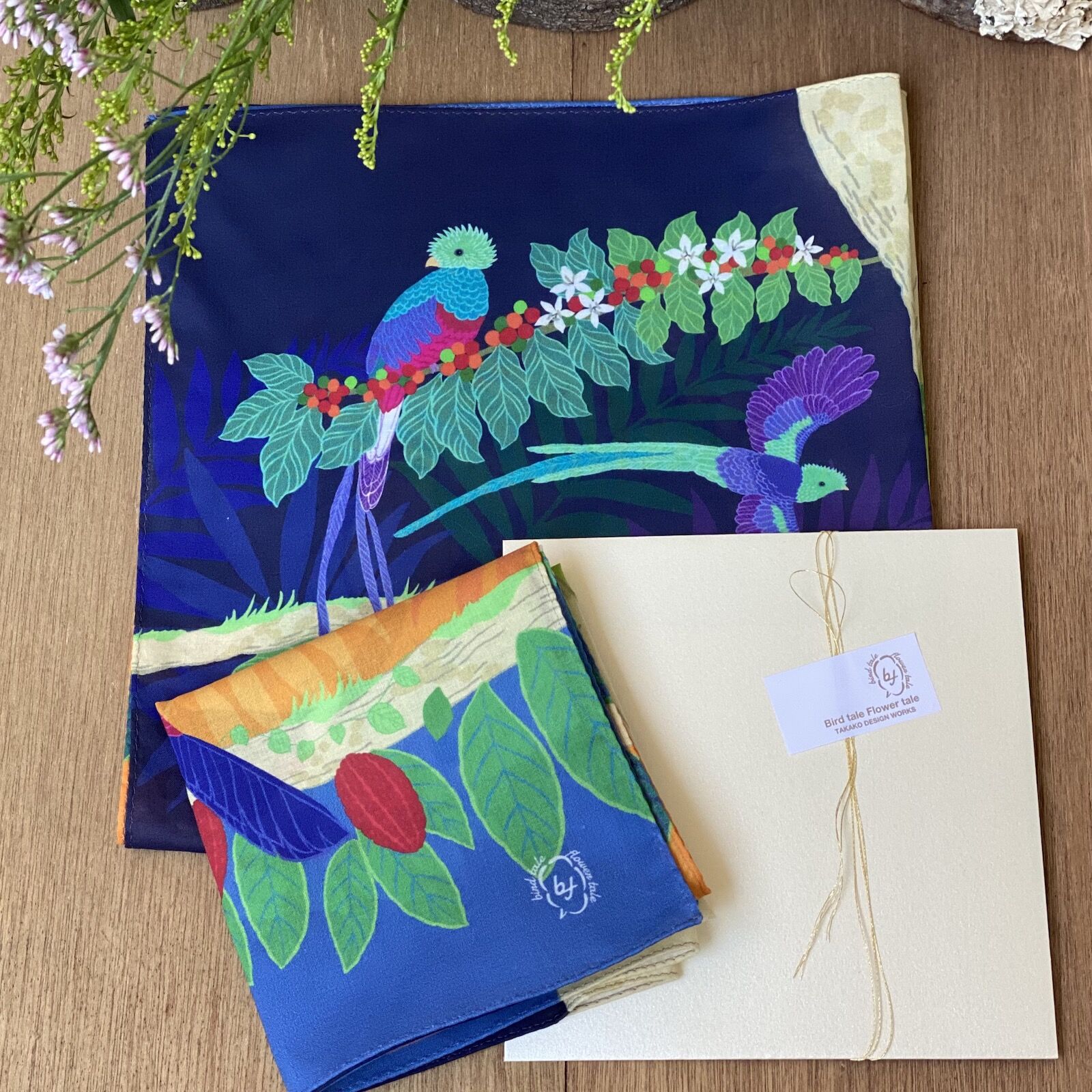 鳥の木 / ハンカチ | バードテイル・フラワーテイル Online Shop