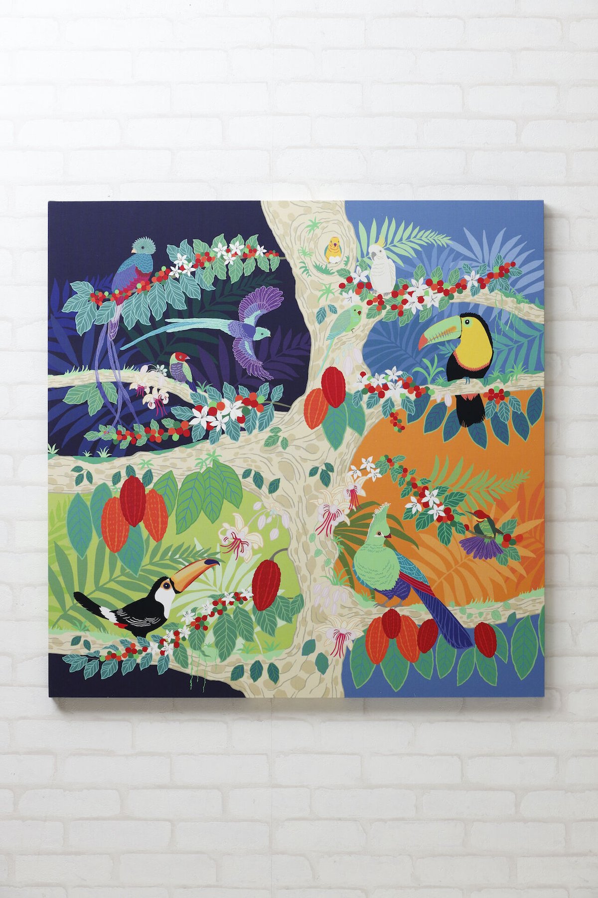 インテリアパネル(受注生産) / 鳥の木 / 91cm X91cm | バードテイル