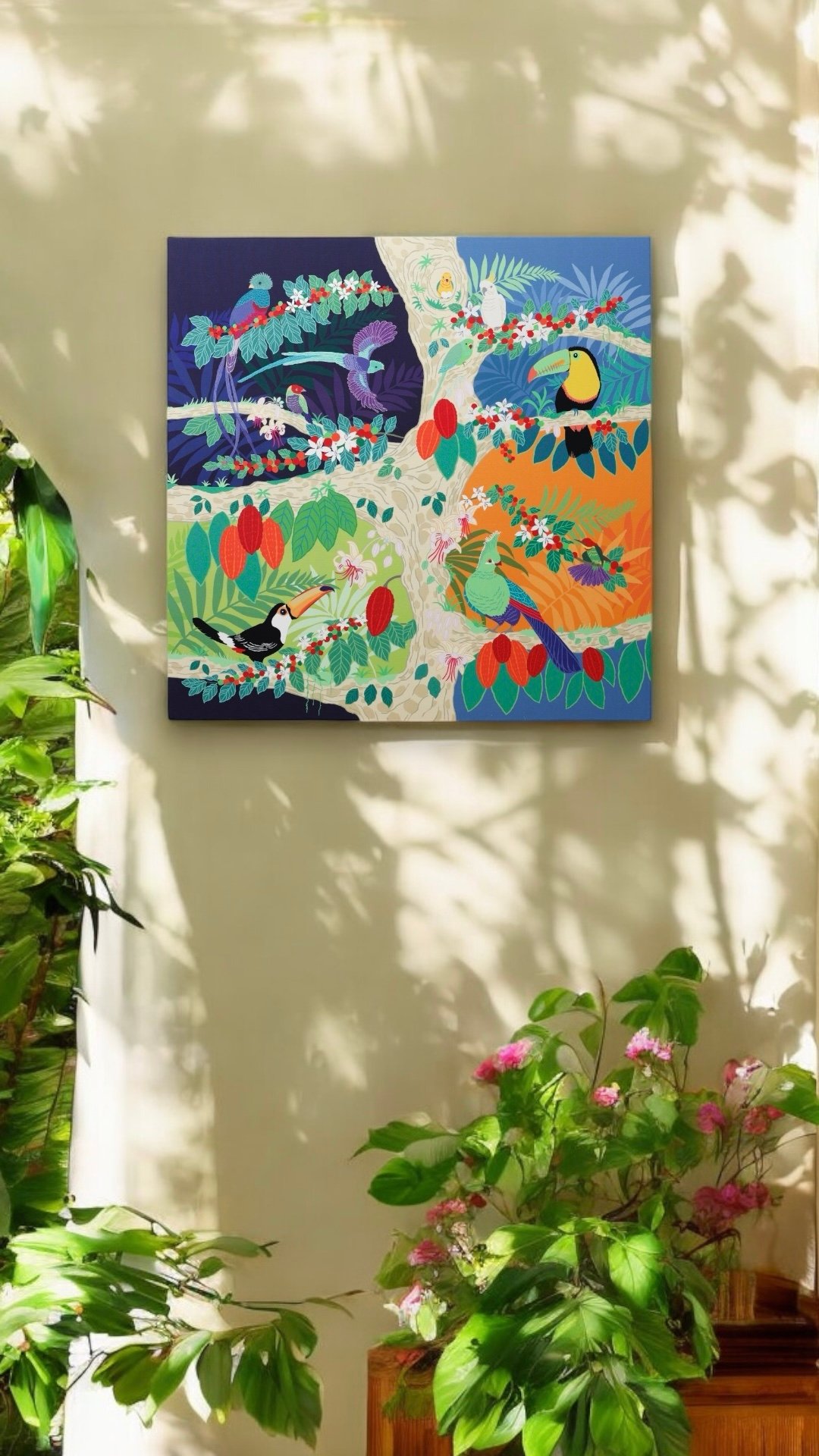 インテリアパネル(受注生産) / 鳥の木 / 91cm X91cm | バードテイル