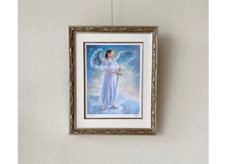 奇跡報告多数⭐︎開運絵画 大天使ミカエル（緑） 強力波動 ヒーリング覚醒 F3号 奇跡報告多数⭐︎開運絵画 大天使ミカエル（緑） 強力波動