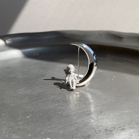 【美品】角江千代治　シルバーネックレス　ハート　天使の羽　925 美品】角江千代治 シルバーネックレス ハート 天使の羽 925