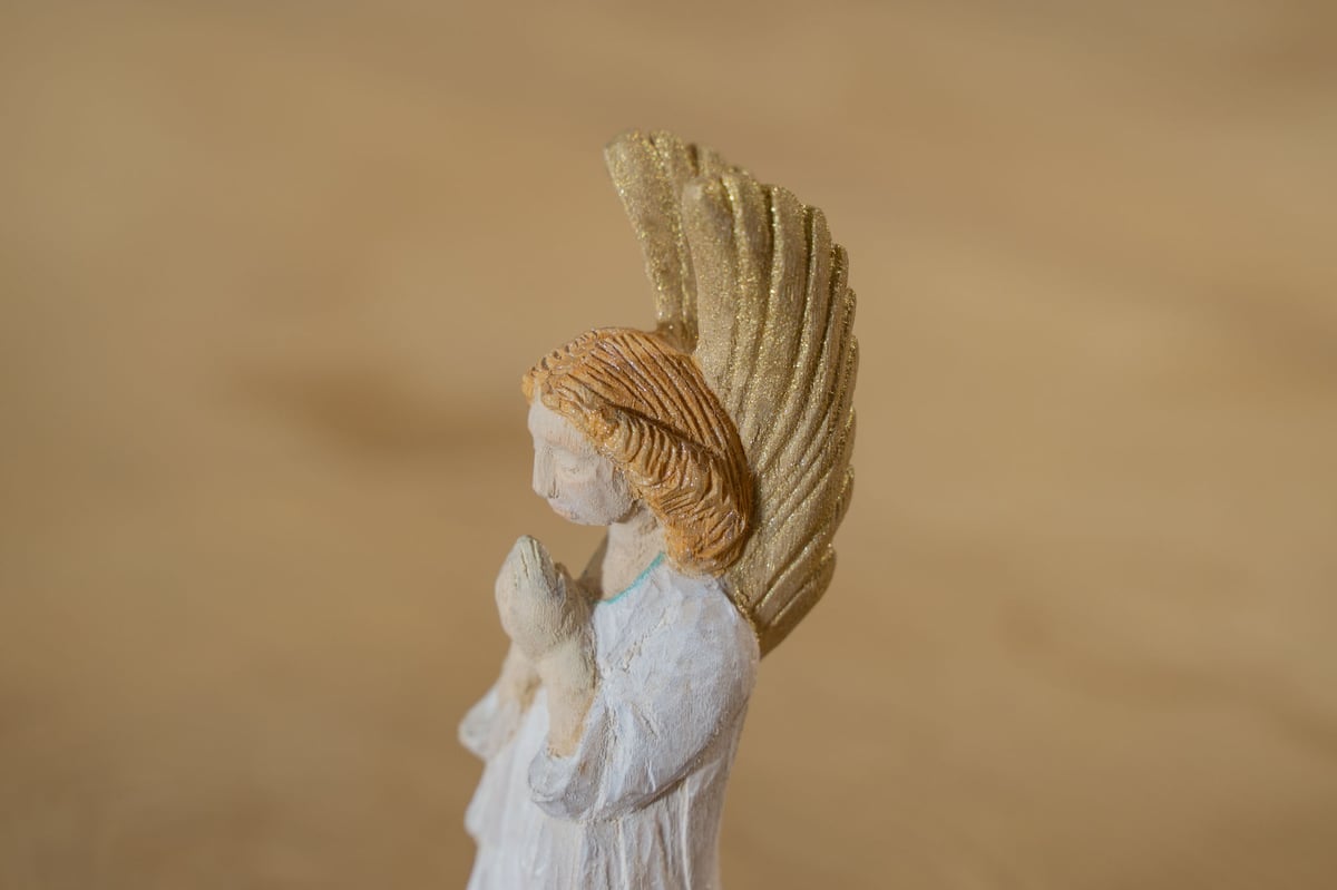 彫刻 木彫り 天使 - その他