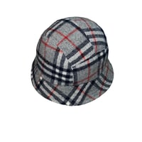 GRAY CHECK MUFFLER CUSTOM  HAT