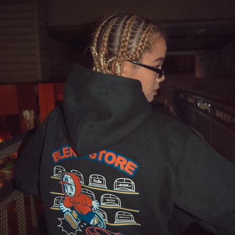 STOIC JPN × BLEND STORE 15.6oz HEAVY WEIGHT HOODIE : BLACK