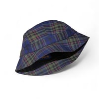 NAVY CHECK PATTERN CUSTOM 4PANEL HAT
