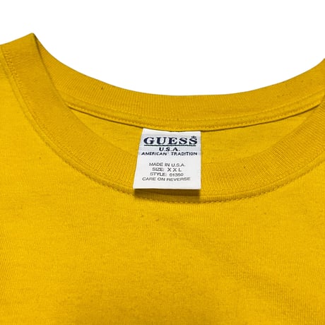 GUESS YELLOW CLASSIC LOGO T-SHIRT