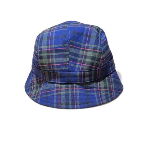 NAVY CHECK PATTERN CUSTOM 4PANEL HAT