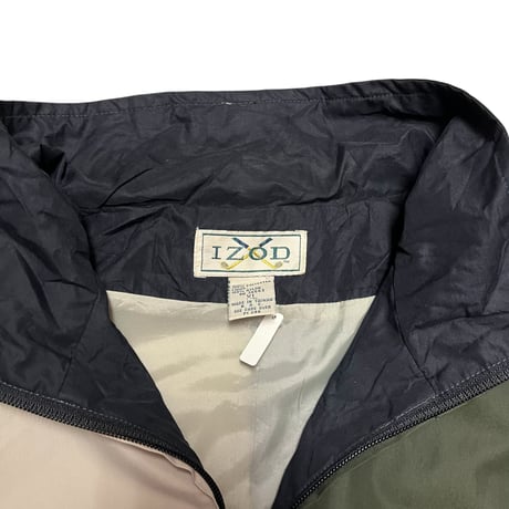 IZOD BI COLOR FULL ZIP NYLON JACKET