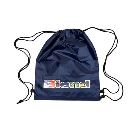 BLEND CAP PATTERN LOGO KNAPSACK NAVY
