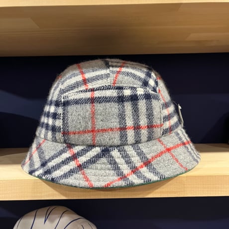 GRAY CHECK MUFFLER CUSTOM  HAT