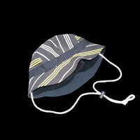 BLACK & YELLOW REFLECTOR ROPE 4PANEL HAT 2