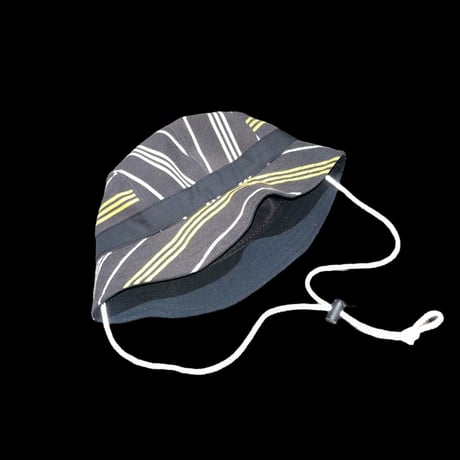 BLACK & YELLOW REFLECTOR ROPE 4PANEL HAT 2