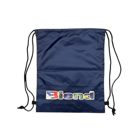 BLEND CAP PATTERN LOGO KNAPSACK NAVY
