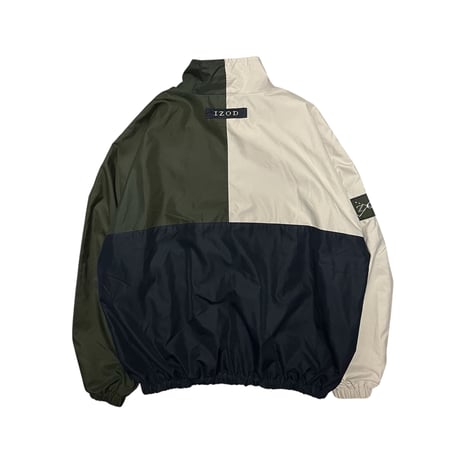 IZOD BI COLOR FULL ZIP NYLON JACKET