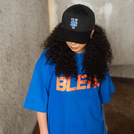 BIG LOGO "BLEND" HEAVY WEIGHT T-SHIRT BLUE