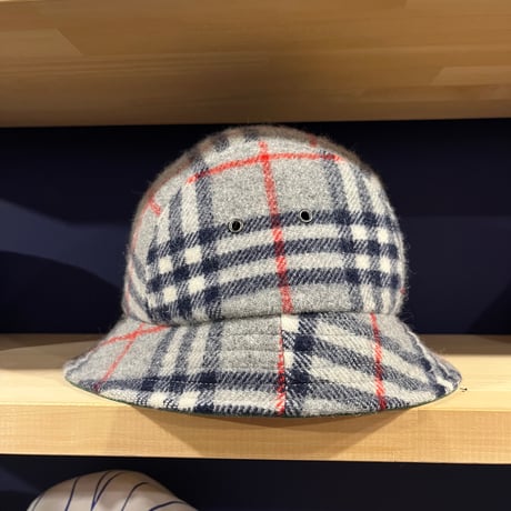 GRAY CHECK MUFFLER CUSTOM  HAT