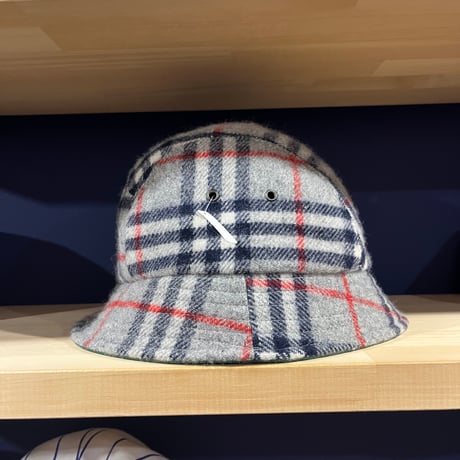 GRAY CHECK MUFFLER CUSTOM  HAT