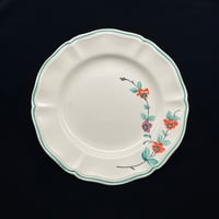 Sarreguemines サルグミンヌ 花リム ゴールド ボウル 深皿 Sarreguemines サルグミンヌ 花リム ゴールド ボウル 深皿