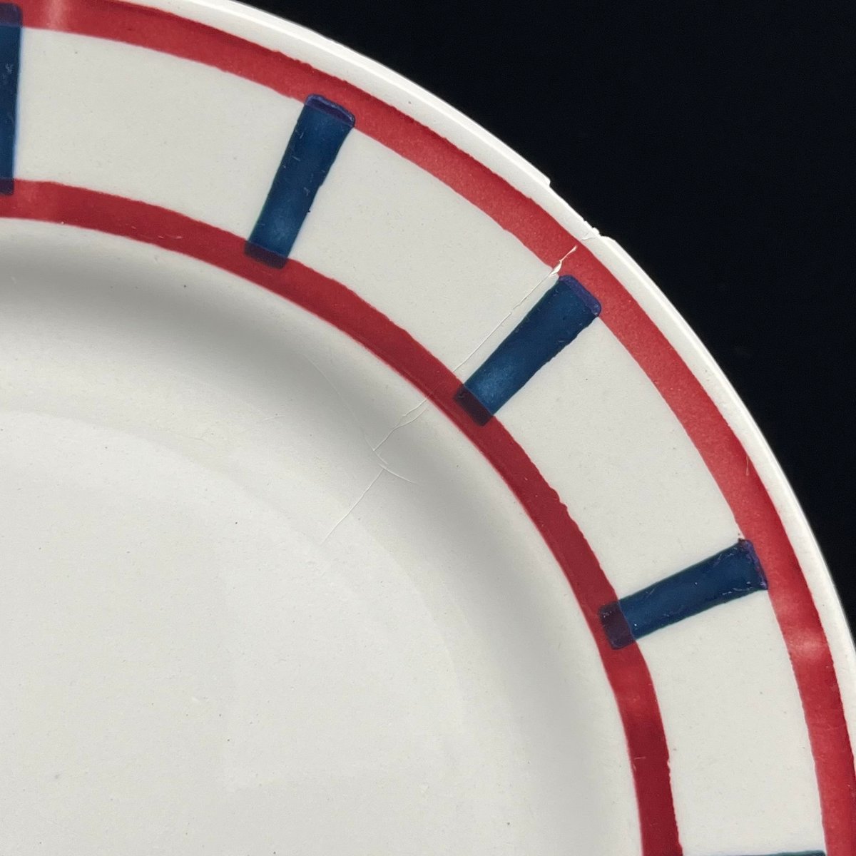 A9057】Badonviller バドンヴィレ バスク柄 デザートプレート【D