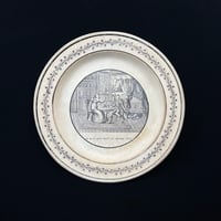 Montereau モントロー グリザイユ 人物画プレート「il faut que tout le monde vive」｜フランスアンティーク