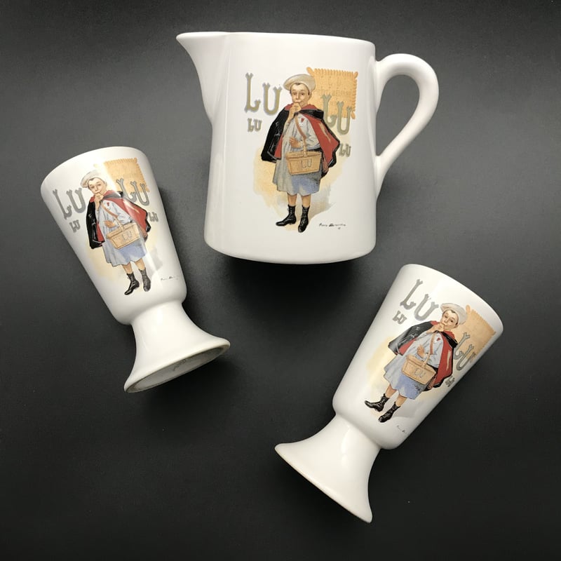 フランス製　アンティーク　LUビスケットのキャニスター フランス製 アンティーク LUビスケットのキャニスター