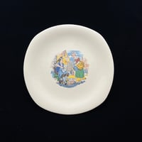 St. Amand サンタマン 民謡シリーズ「LE RACCOMMODEUR DE FAÏENCE 陶器修理職人」デザートプレート｜フランスヴィンテージ