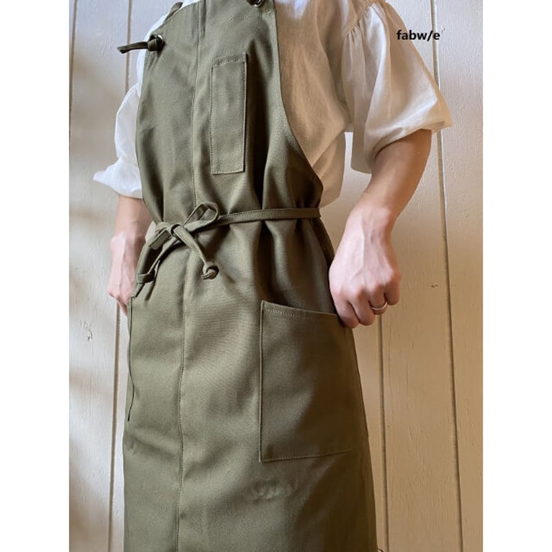 日本製】fabw/eオリジナル《オーガニックコットン ダック生地エプロン