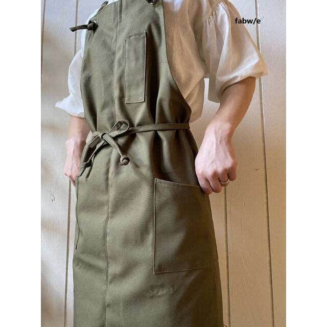 日本製】fabw/eオリジナル《オーガニックコットン ダック生地エプロン