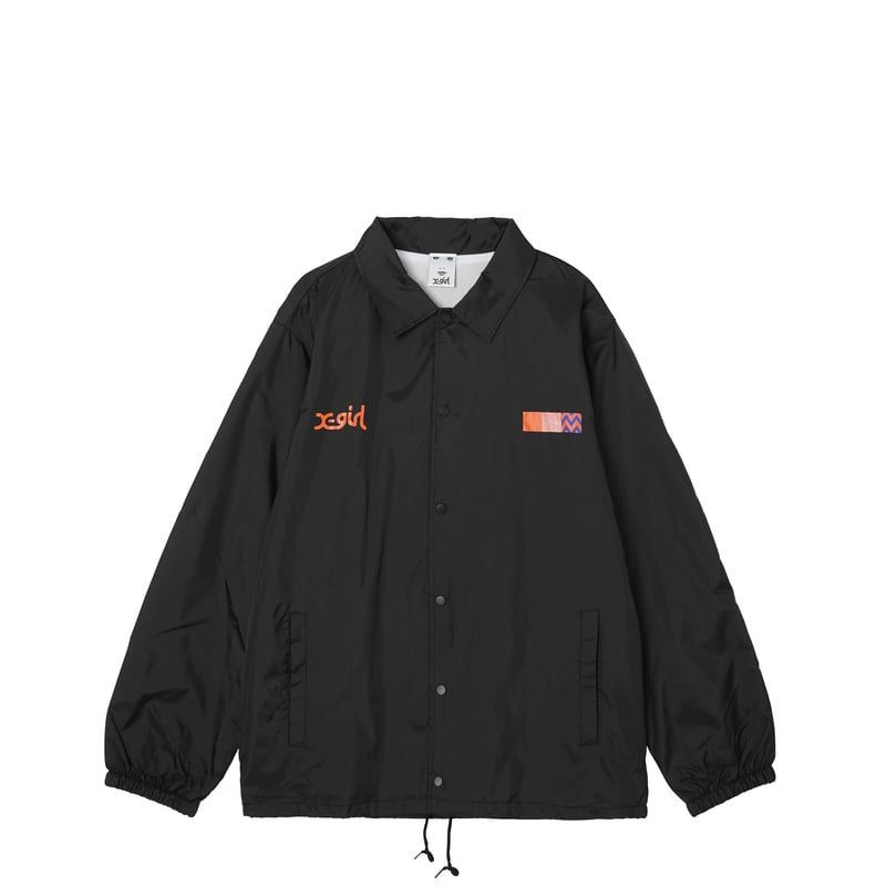X-girl PATCH COACH JACKET （BLACK） COACH JACKET - BLACK