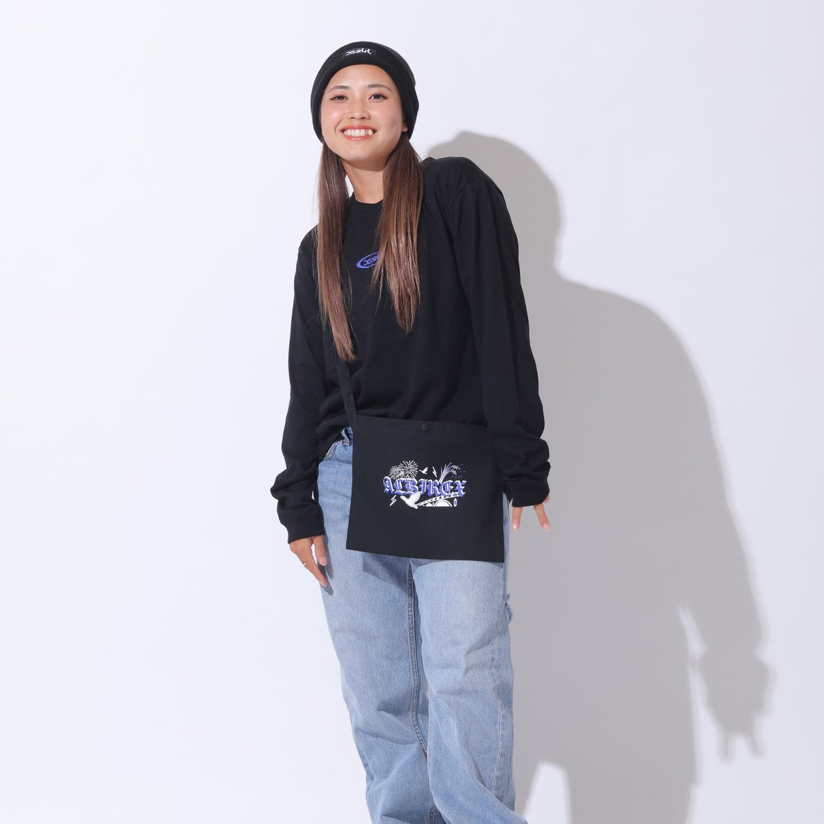 X-girl ロングTシャツ(BLACK) | アルビレディース X-girl ロングTシャツ(BLACK) | アルビレディース