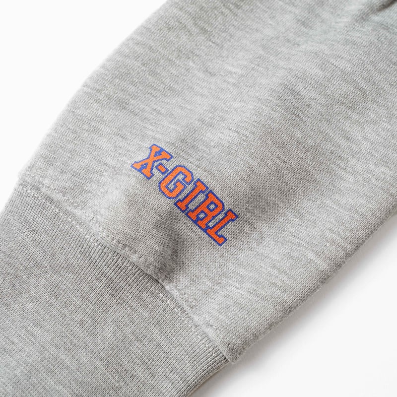 X-GIRL フード付きスウェット グレー X-girl パーカー BY X-GIRL FOR X ZIP UP SWEAT HOODIE