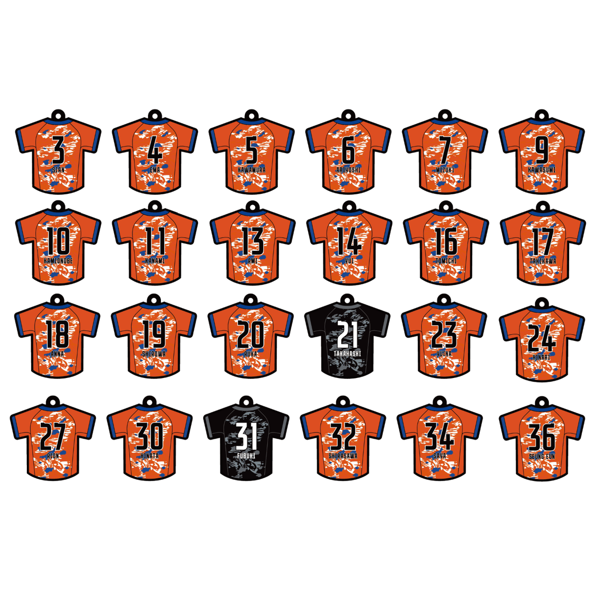 カラビナ付ユニフォームラバーキーホルダー | アルビレックス新潟