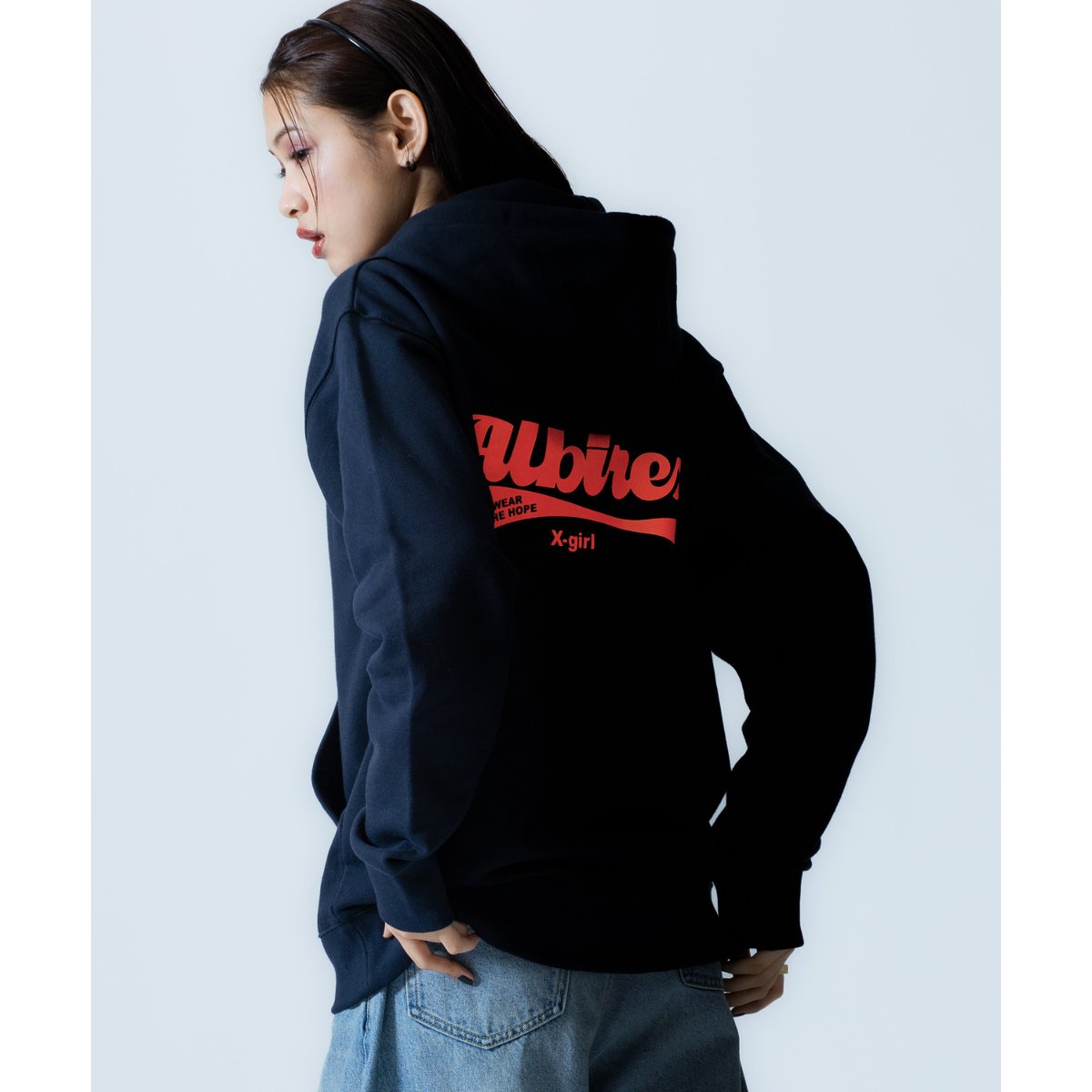 アルビレックス新潟レディースxgirl ジャケット X-girl × ALBL HOODIE | アルビレックス新潟レディース オフィシャル