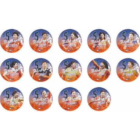 【予約販売】缶バッジ（14種コンプリートセット）《川村優理選手引退記念グッズ》