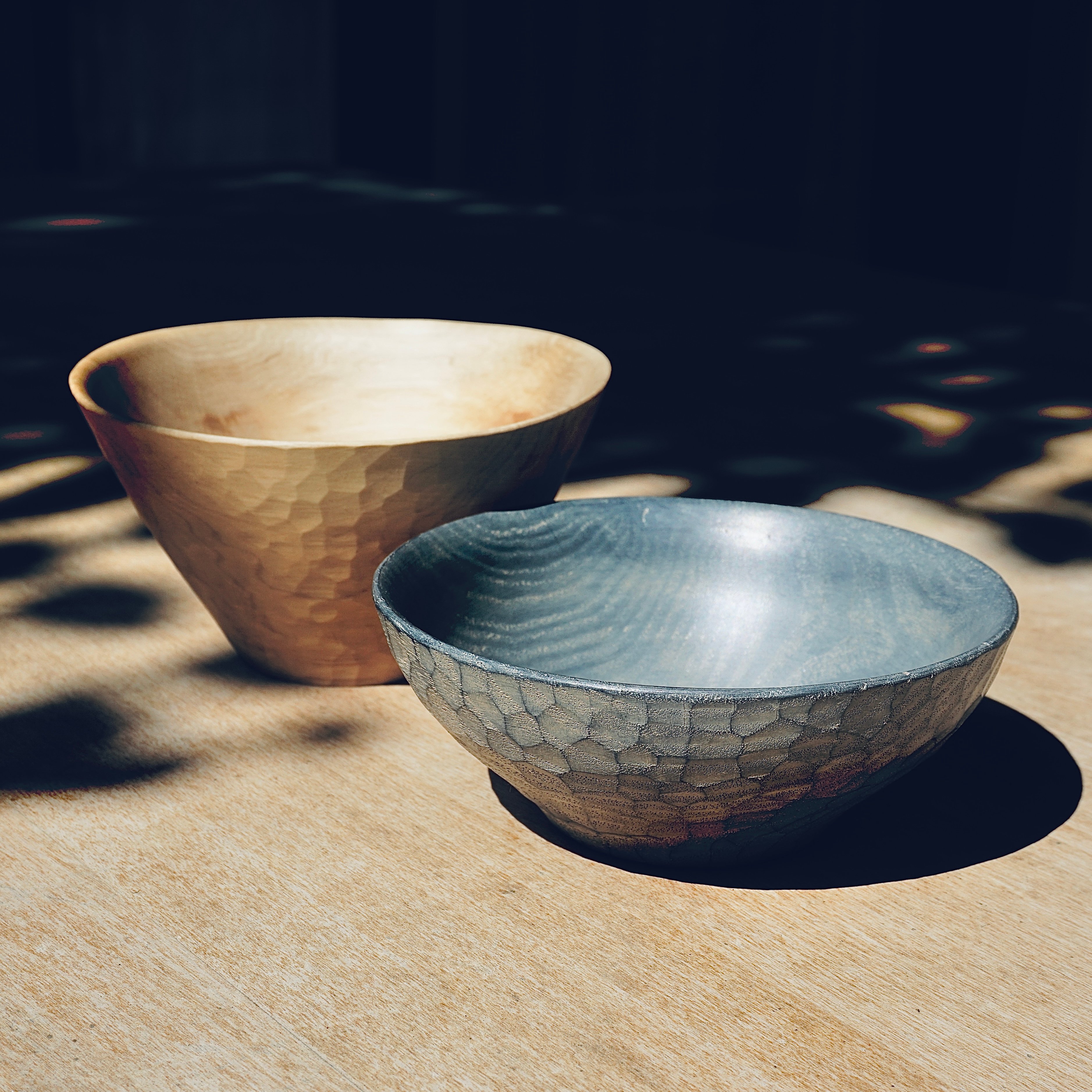 栗 拭き漆 刳物皿 手彫り ハンドメイド 一点物 器 (栗1/拭漆) | NU woodworks