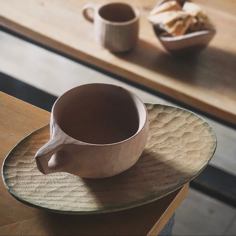 オーバルプレート (栗/藍染) | NU woodworks