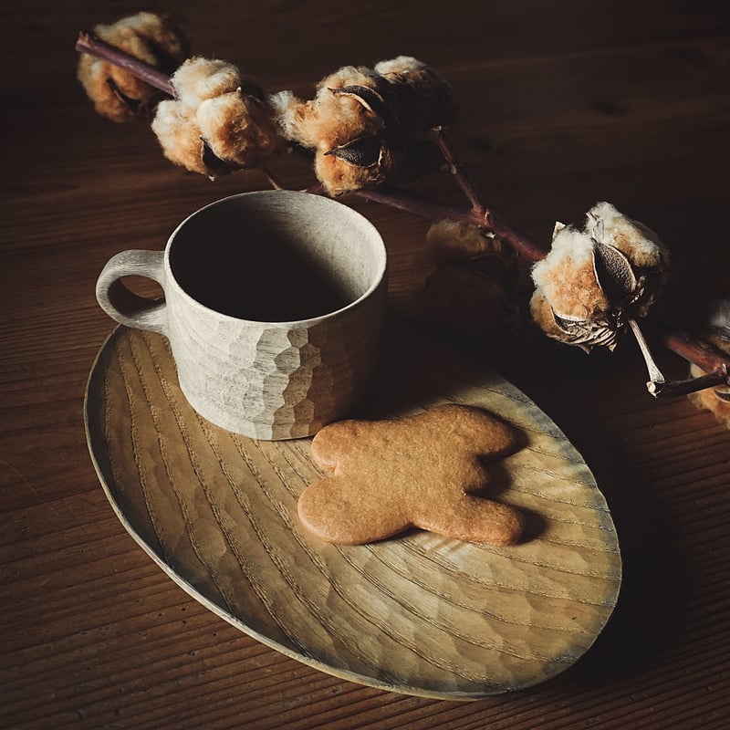 オーバルプレート (栗/藍染) | NU woodworks