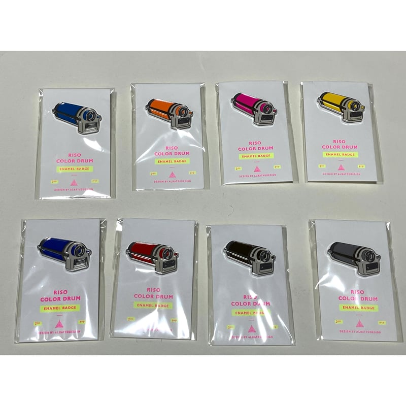 完売御礼】Pin Badge リソグラフ・インクドラム・ピンバッジ
