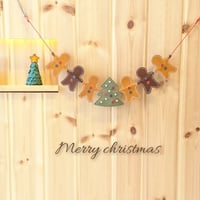 革でできたジンジャーマンクッキーのガーランド  (Xmas Ver.)