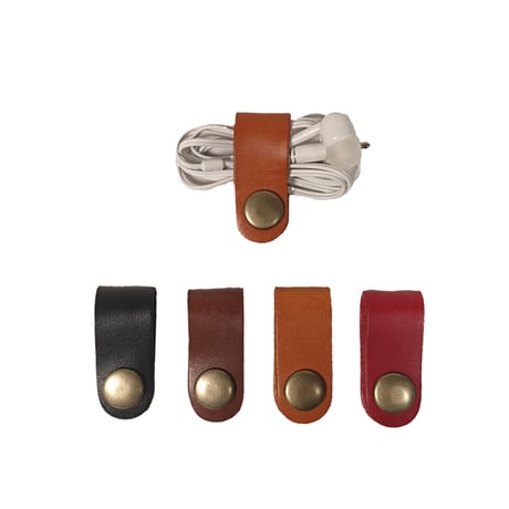 革のクリップホルダー　全４色