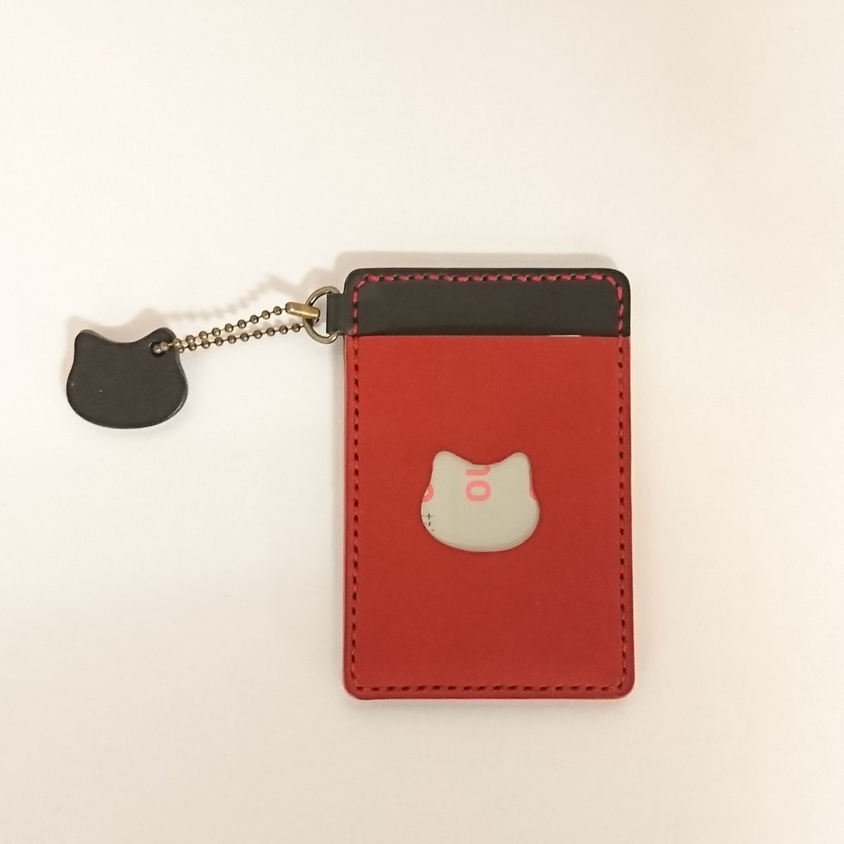 ネコのパスケース （クリア窓タイプ） | 革小物 ng