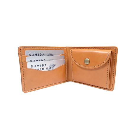 バイカラーの２つ折り財布　全７色