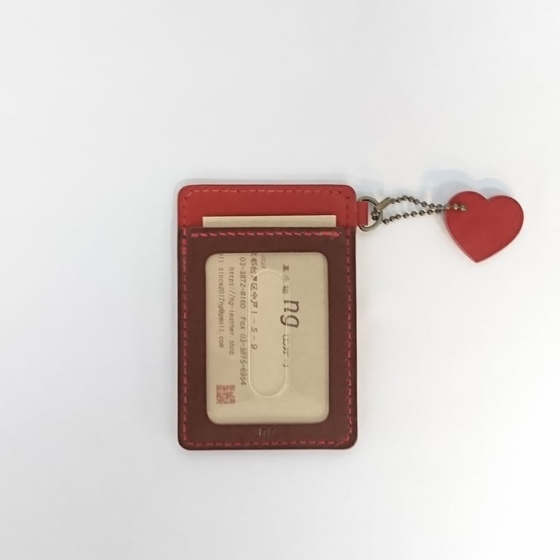 ハートのパスケース （クリア窓タイプ） | 革小物 ng