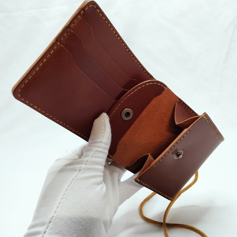 革コンチョの2つ折りウォレット 全8色 | 革小物 ng